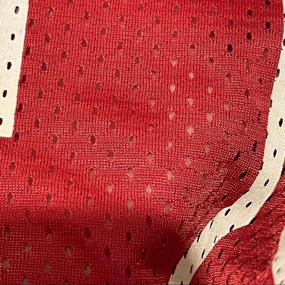 PINK Victorias Secret x 5th & Ocean USC Trojan Red Jersey W/ Gold Sequins Sz XS - Picture 7 of 7